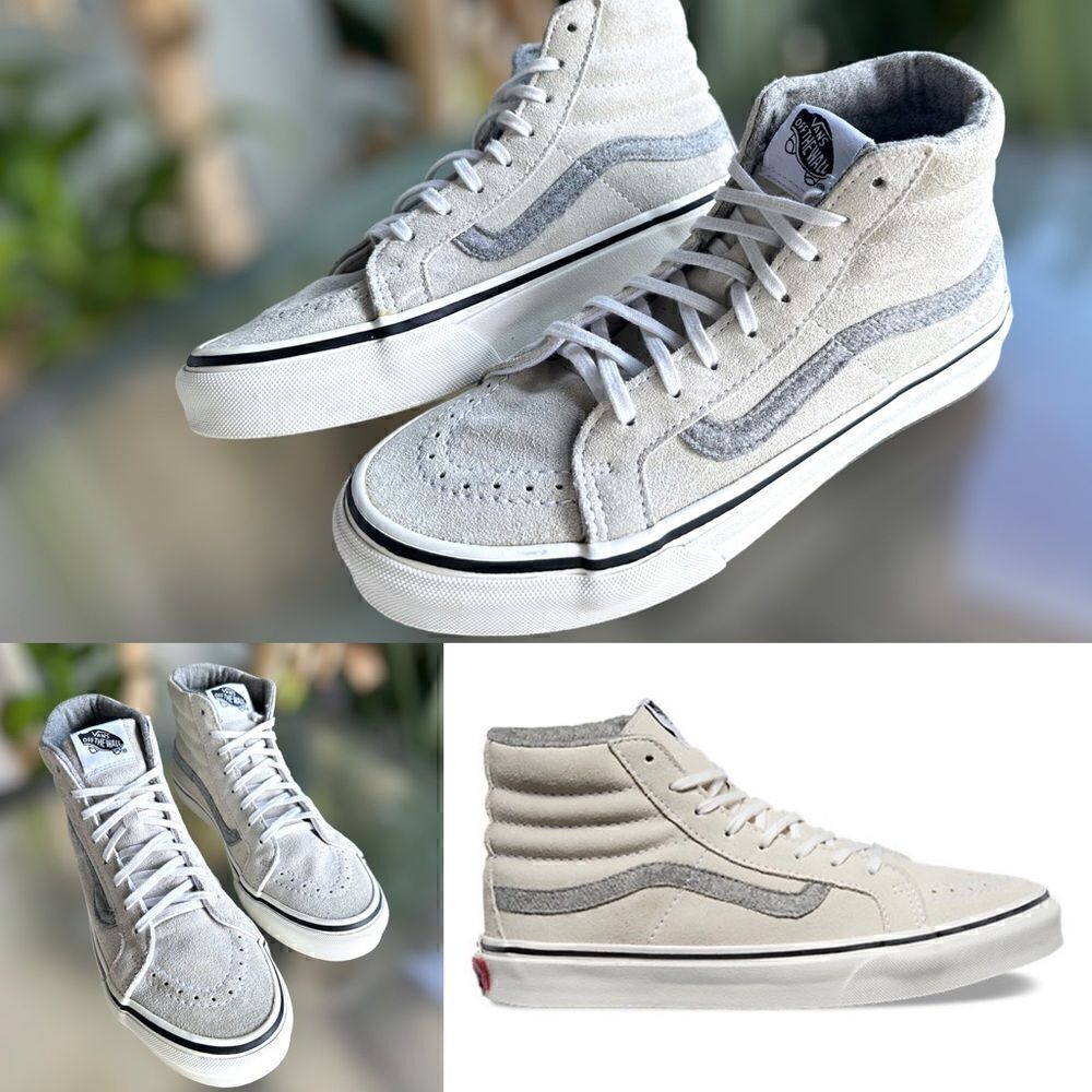 Vans SK8-Hi™ Old Skool Classics grey Skateboard Shoes Mens 4.5 Women 6